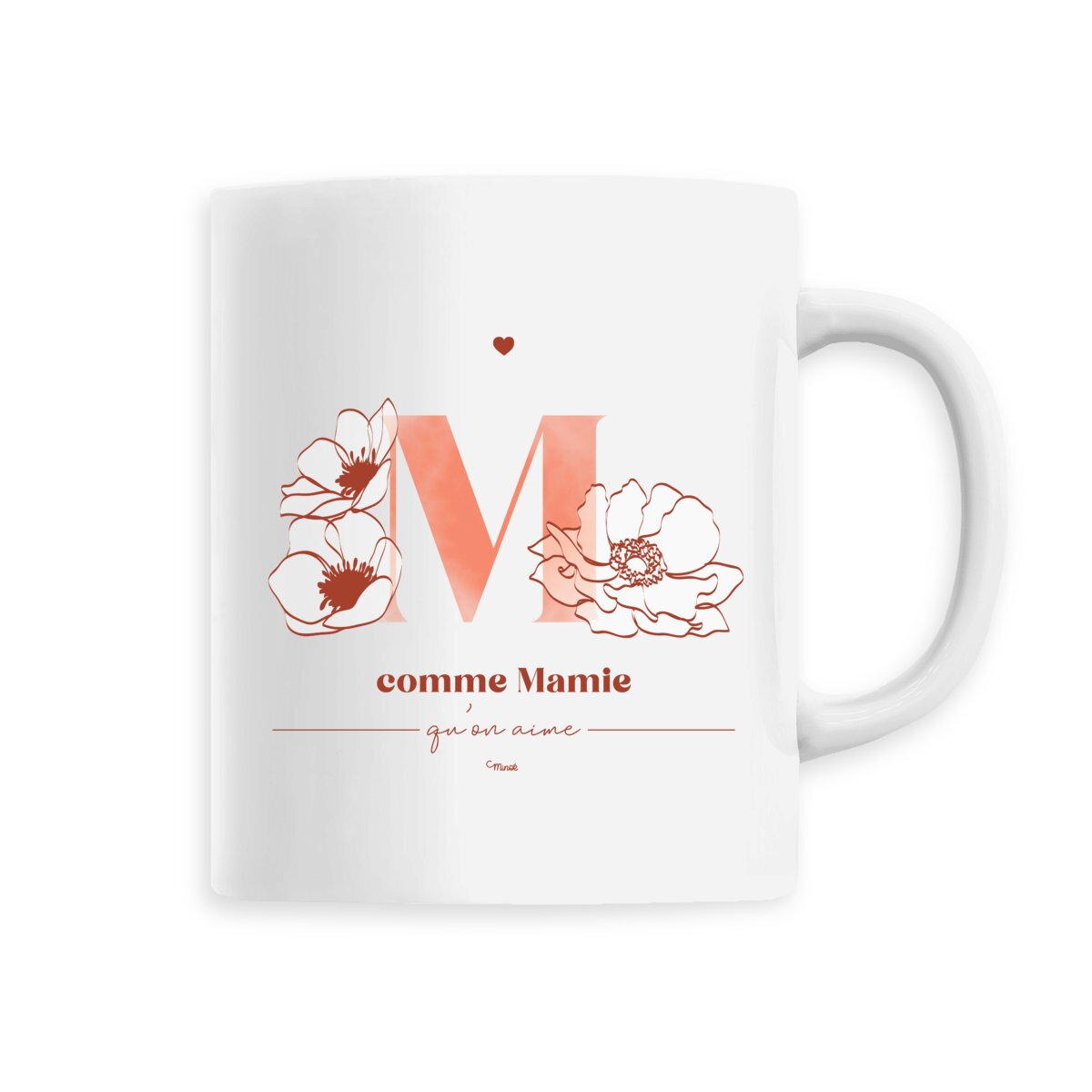 Mug céramique : M comme Mamie qu'on aime