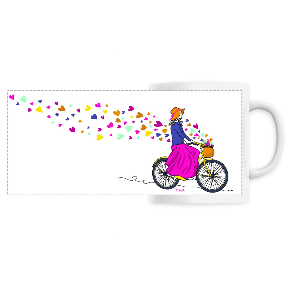 Mug céramique - La dame au vélo