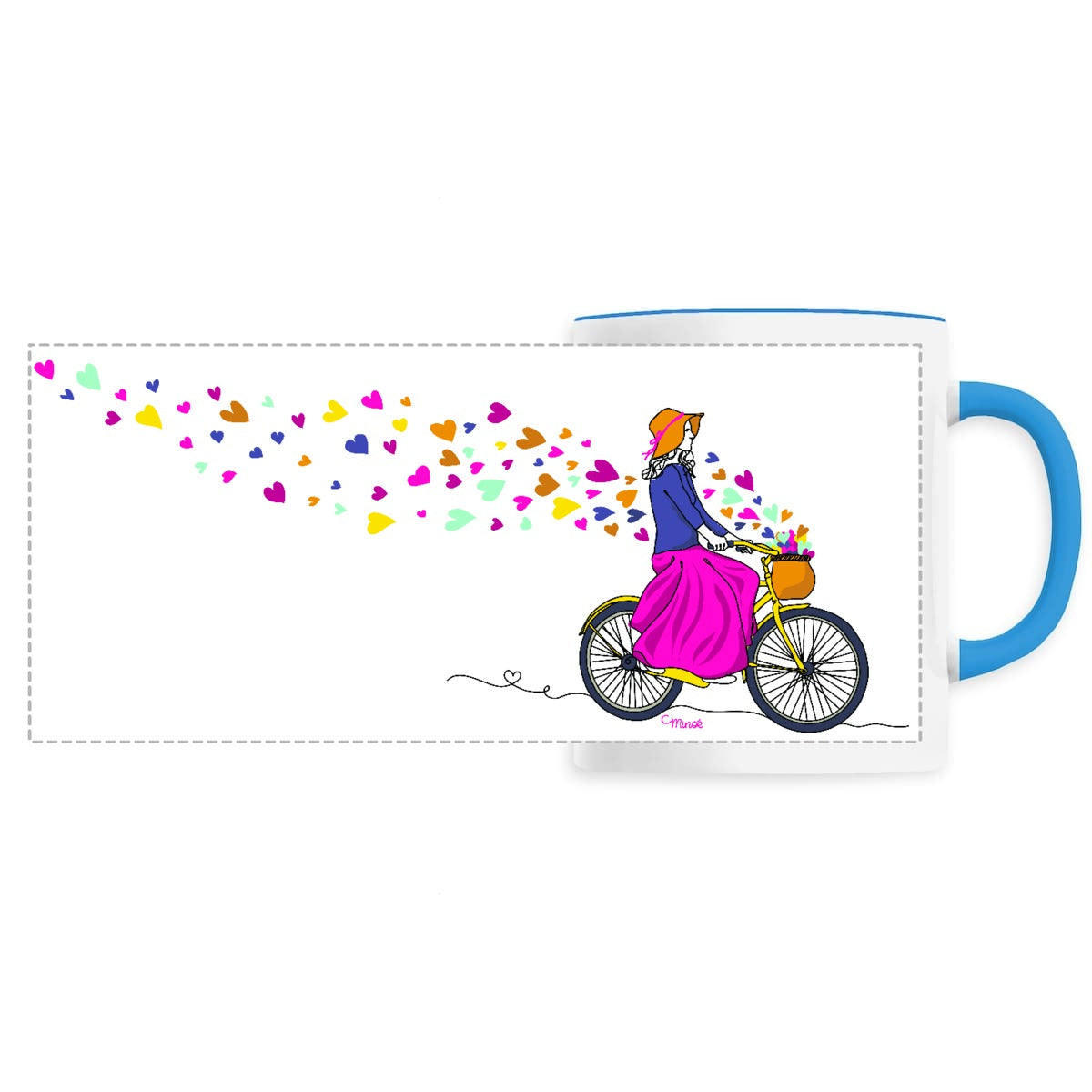 Mug céramique - La dame au vélo