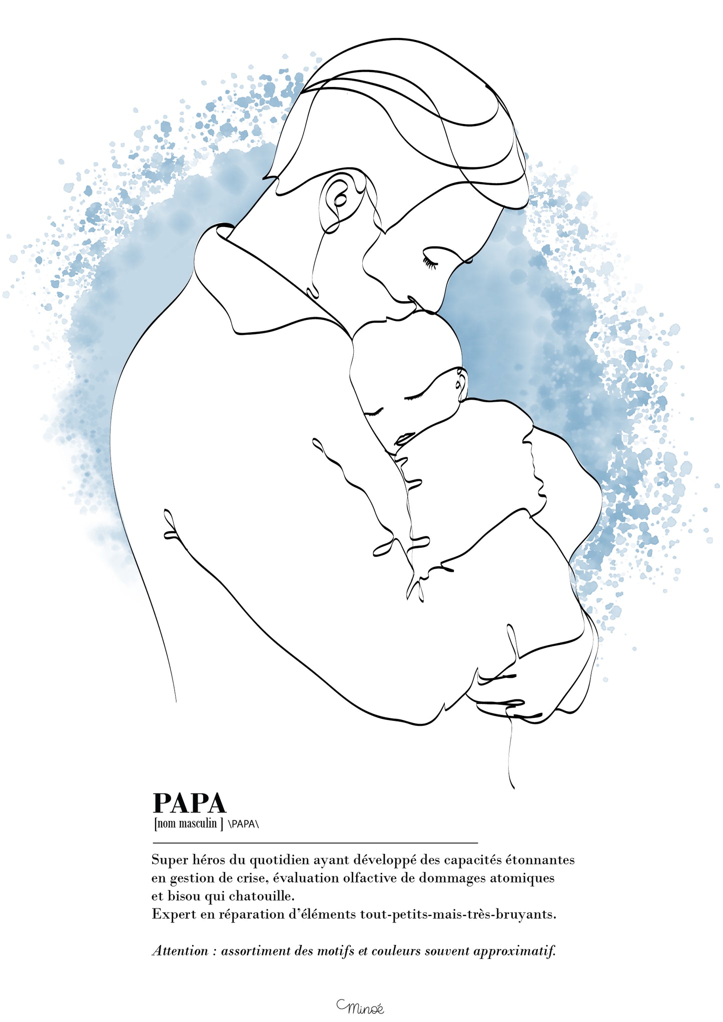 Illustration papa - bébé